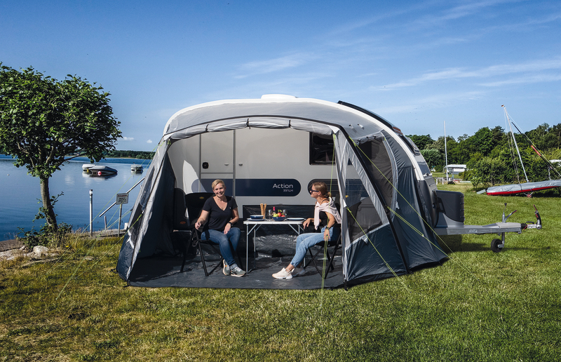 Reimo Tour Van Air Bus-Vorzelt Luftvorzelt Sonnensegel Moskitonetz Camping  Caravan 350x340cm grau